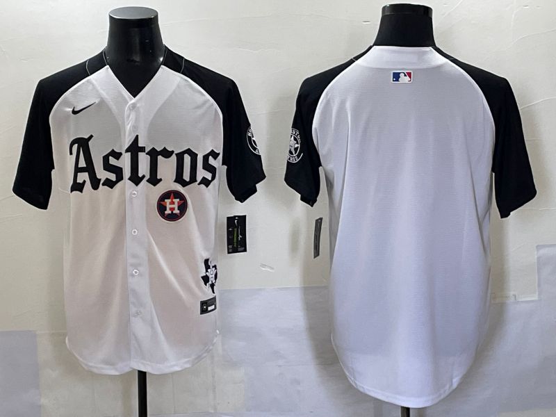 Men 2025 Houston Astros Blank White Black Five generations Joint Name Nike MLB Jersey style 3->houston astros->MLB Jersey